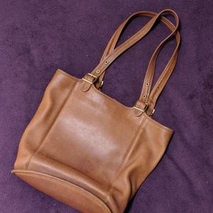 Vintage Tan Leather Coach Bag
